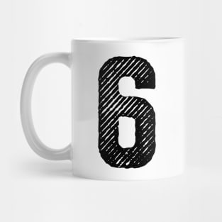 Rough Number 6 Mug